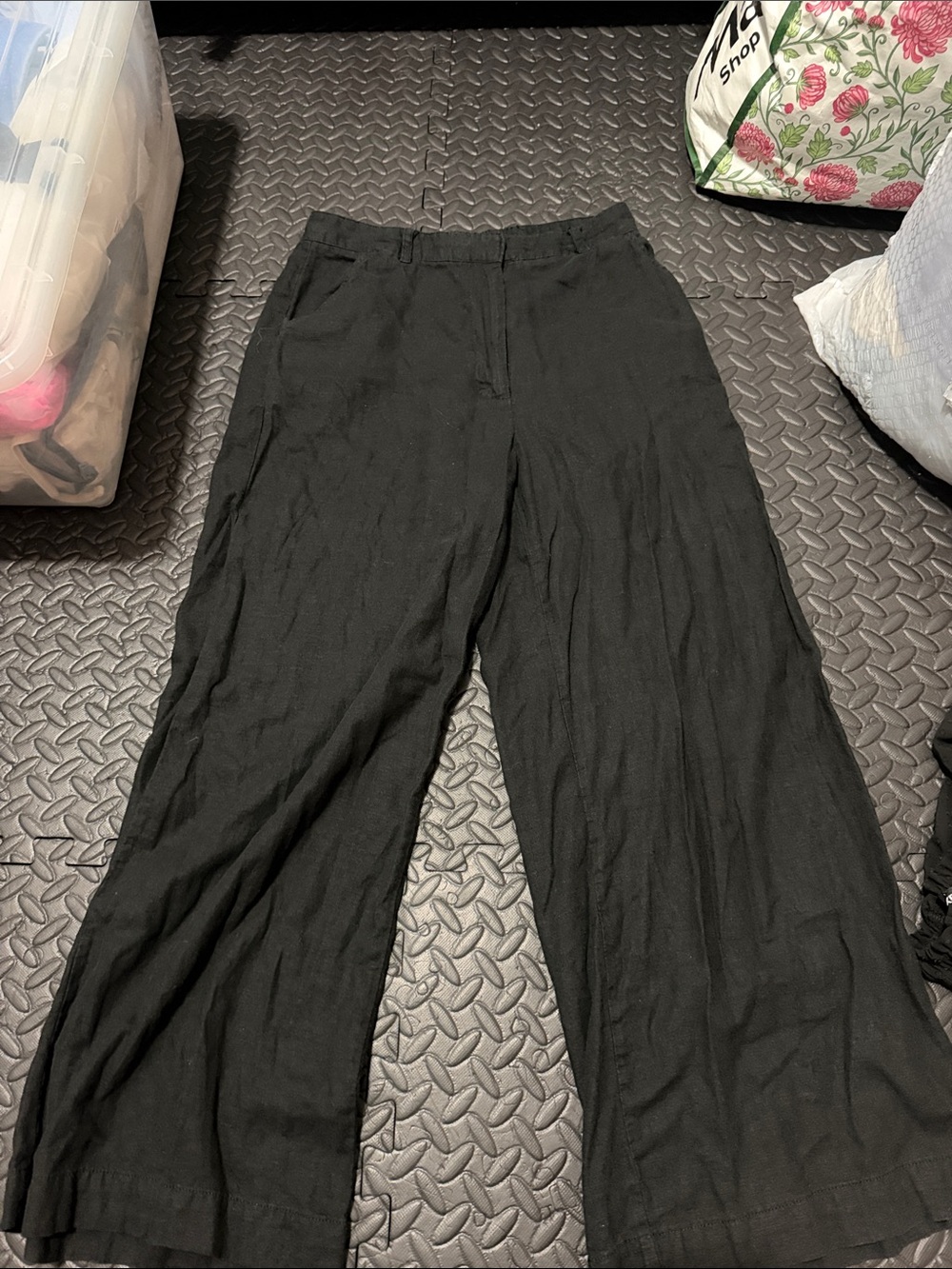 Black Wide-Leg Pants - Classic Casual Trousers